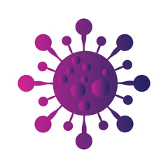 Bacteria, microbe and virus outline vector icon