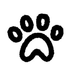 dog paw png outline, cute cartoon handdraw clipart kids doodle element hand drawn doodle, handwriting clipart, kawaii kids drawing, funny character, childlike sketch, handwritten words,