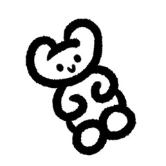 Fototapeta premium gummy bear png outline, cute cartoon handdraw clipart kids doodle element hand drawn doodle, handwriting clipart, kawaii kids drawing, funny character, childlike sketch, handwritten words,