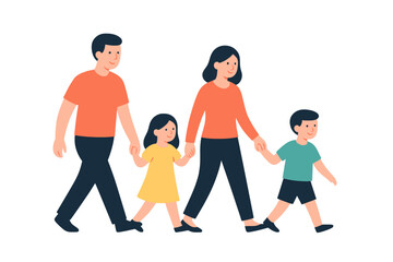 family walking together