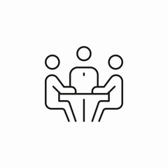 meeting group discussion icon sign vector