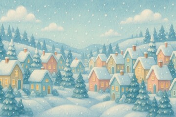 Christmas and Winter Holiday Background in Festive Seasonal Style