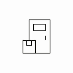 package delivery door icon sign vector