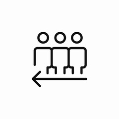 people group backward icon sign vector