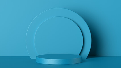 3D  Empty Shape Sky Blue Background