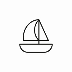 sailing boat icon icon sign vector