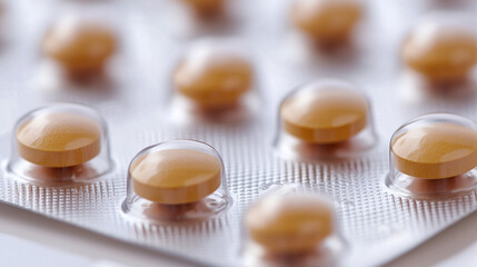 Close-up of birth control pills.