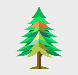 Pine tree vector icon