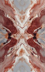 Abstract Marble Pattern in Red and White Tones