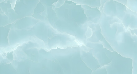 Obraz premium pale turquoise onyx, milky aqua marble, soft cloud-like veins, luminous polished slab, spa-like luxury surface, calm interior accent
