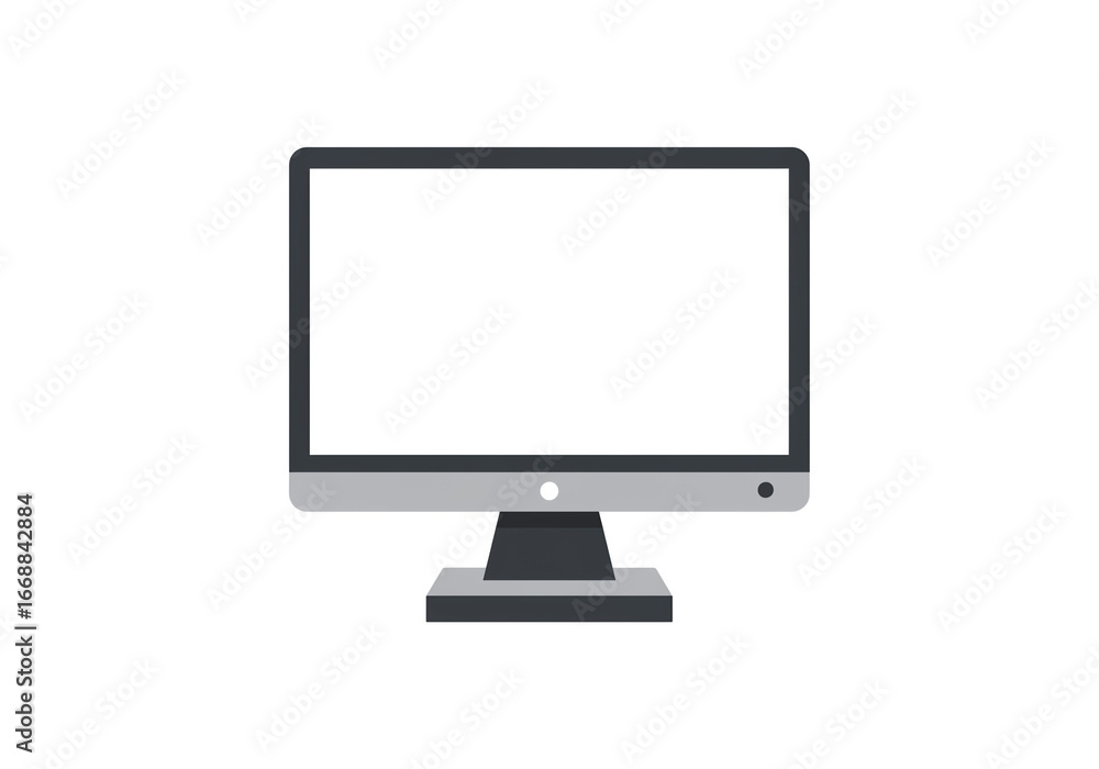 Poster sleek modern computer monitor with blank screen ready for your content creation needs