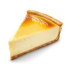 Slice of Cheesecake with Golden Topping