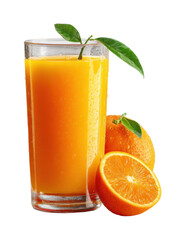 Refreshing orange juice drink kitchen beverage bright healthy lifestyle isolated on transparent background, png