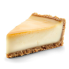 Slice of Cheesecake with Caramel Topping