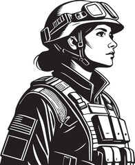 Female Soldier Portrait
