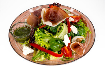 chicken breast with salad