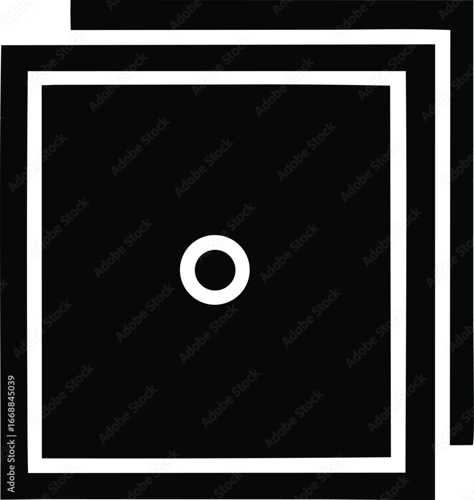 Poster minimalist black square with single white dot centered symbolizing simplicity and focus