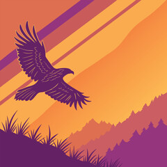 Abstract vibrant purple to orange diagonal gradient background, high-resolution seamless wallpaper.