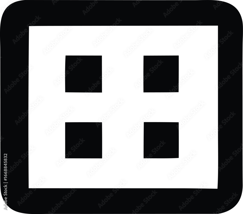 Poster modern geometric grid icon four squares arrangement abstract design element minimalist square frame 