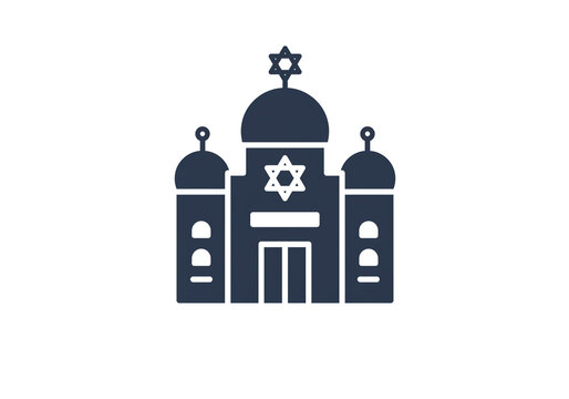 navy synagogue icon, jewish temple building clip art preview