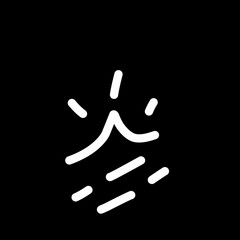 black and white chalk on black