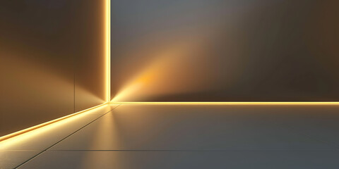 Abstract Geometric Lines with Warm Lighting