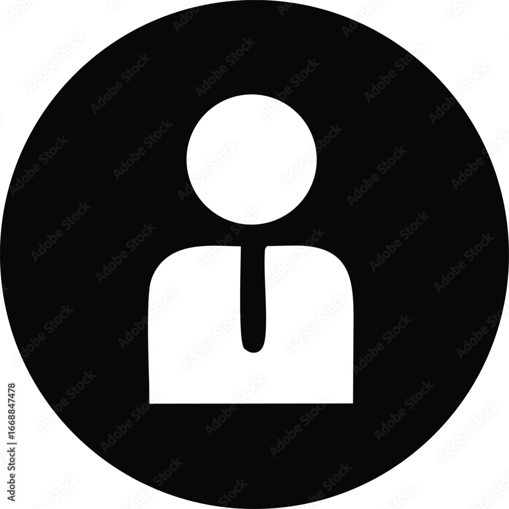 Poster Simple user icon representing a person profile identity and account access for digital platforms