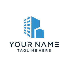 Abstract architectural building logo design. Icons for a luxurious, elegant, and simple business.