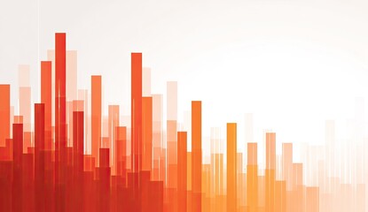 Abstract graphic, orange and white vertical bars