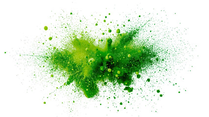 Emerald Burst: An artistic explosion of vibrant green color, showcasing the dynamics and energy of a captivating visual abstract