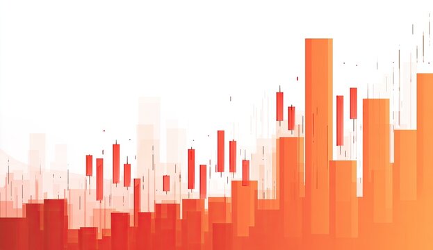 Abstract financial chart, cityscape style