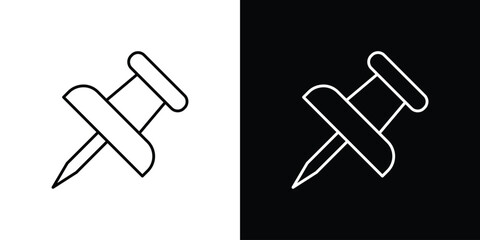 Thumbtack icons. vector symbol illustrations.