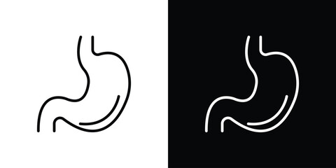Stomach icons. vector symbol illustrations.