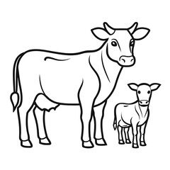 calf and cow