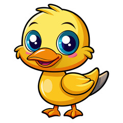cute duckling with oversized  eyes