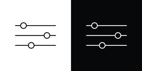 Settings sliders icons. vector symbol illustrations.