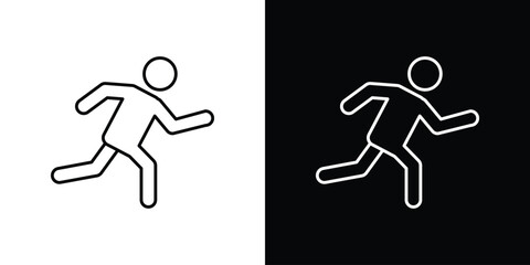 Running icons. vector symbol illustrations.