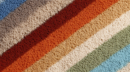 Colorful diagonal stripes formed by tiny beads creating textured background
