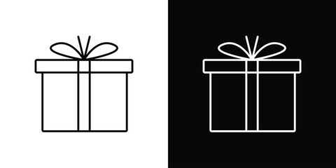 Present gift box icons. vector symbol illustrations.