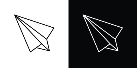 Paper plane icons. vector symbol illustrations.
