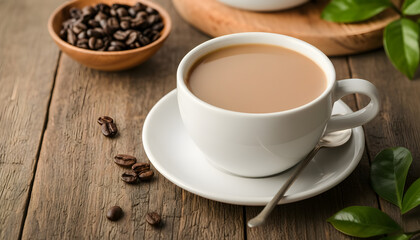 Fototapeta premium hot drink milk tea milo kopi coffee with milk