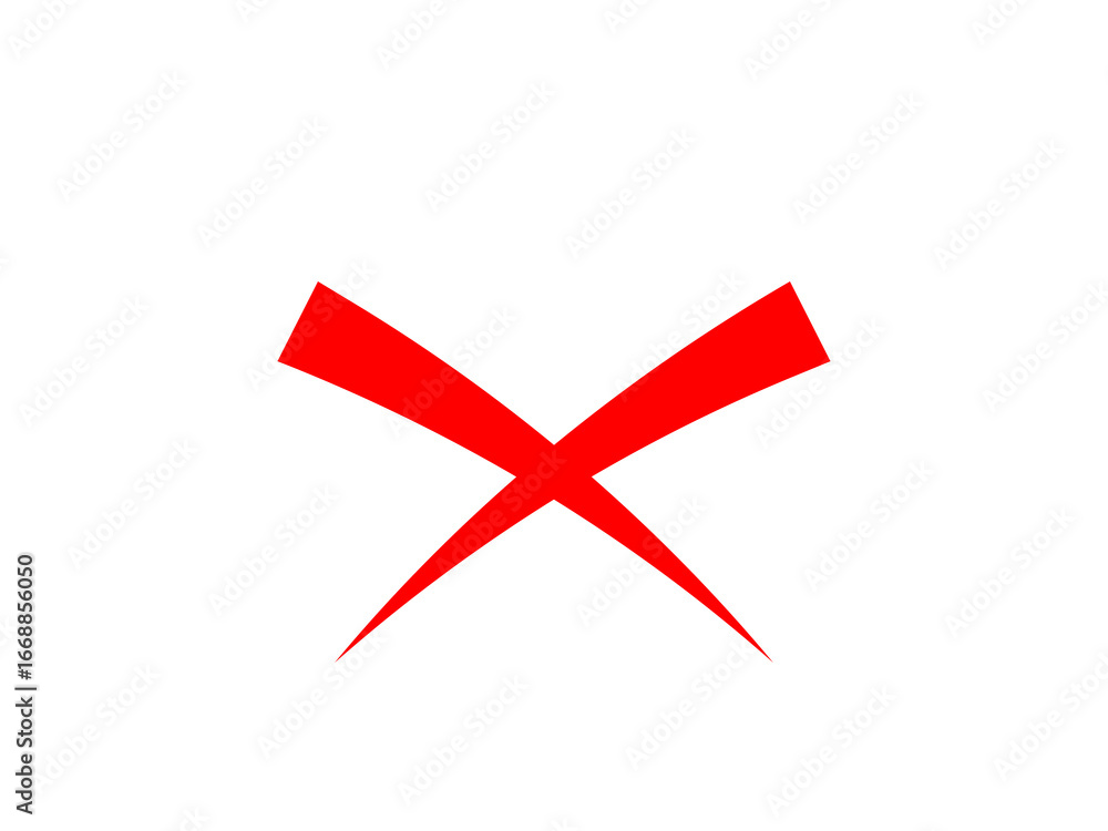 Poster striking abstract image with a bold red cross on a dark black background, creating a dramatic visual