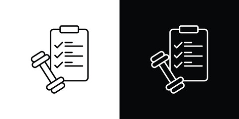 Fitness plan icons. vector symbol illustrations.
