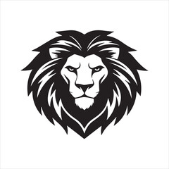 lion head vector illustration isolated on white background