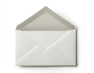 Open white envelope on white background (1)