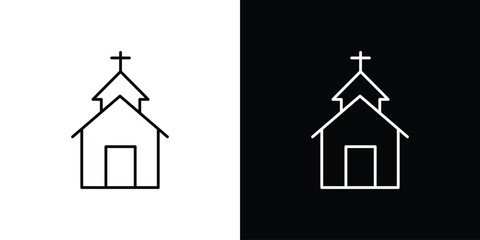 Church icons. vector symbol illustrations.