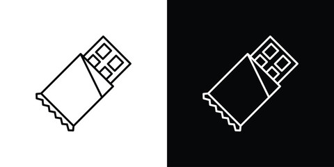 Chocolate icons. vector symbol illustrations.