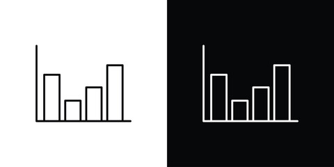 Obraz premium Chart histogram icons. vector symbol illustrations.