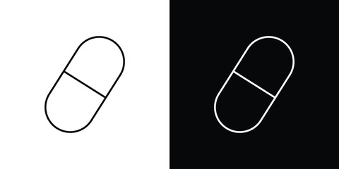 Capsule icons. vector symbol illustrations.
