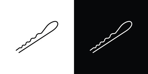 Bobby pin icons. vector symbol illustrations.